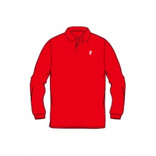 Primary Long Sleeve Polo Shirt - Red