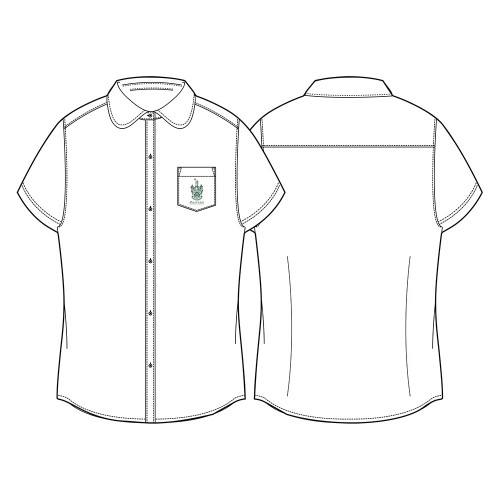 中学女生短袖衬衫