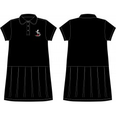 Girls Polo Dress - Black