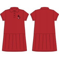 Girls Polo Dress - Red