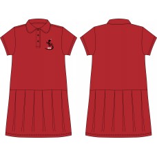 Girls Polo Dress - Red